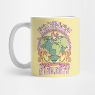 Protect the Planet Retro Earth Day Mug